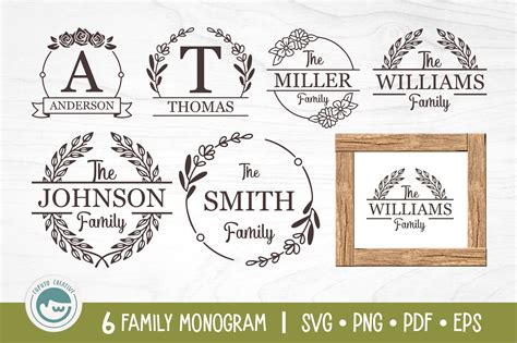 Download The Family Monogram SVG Cut File for Cricut